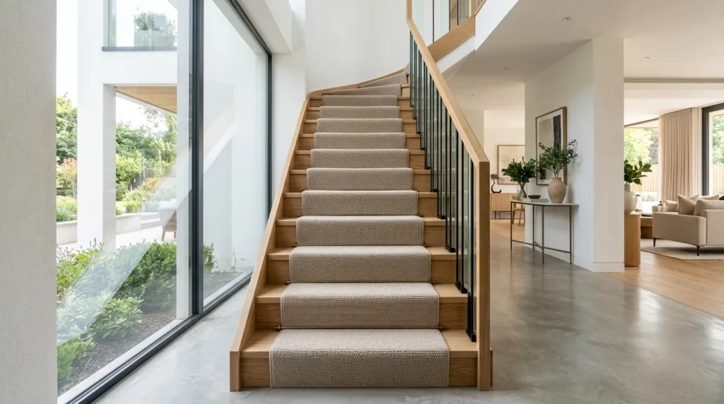 Best carpet for stairs in a modern neutral staircase